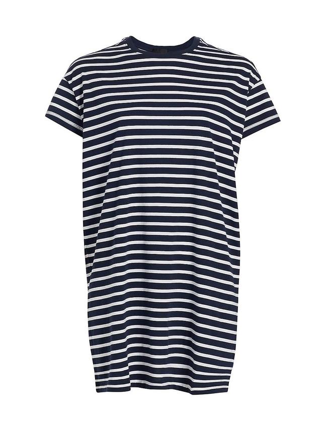 Womens Stripe Cotton T-Shirt Dress Product Image