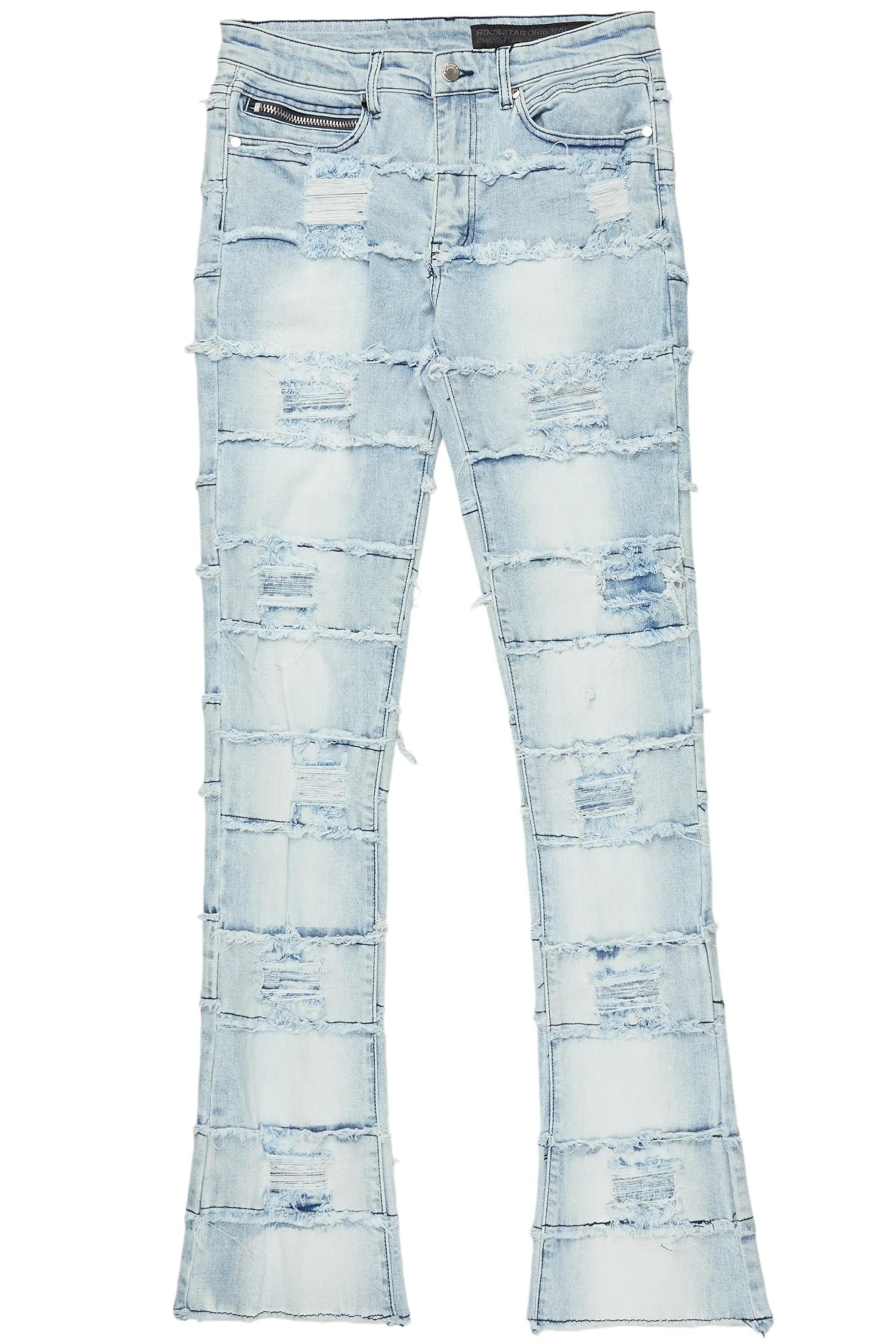 Sten Blue Stacked Flare Jean Male Product Image