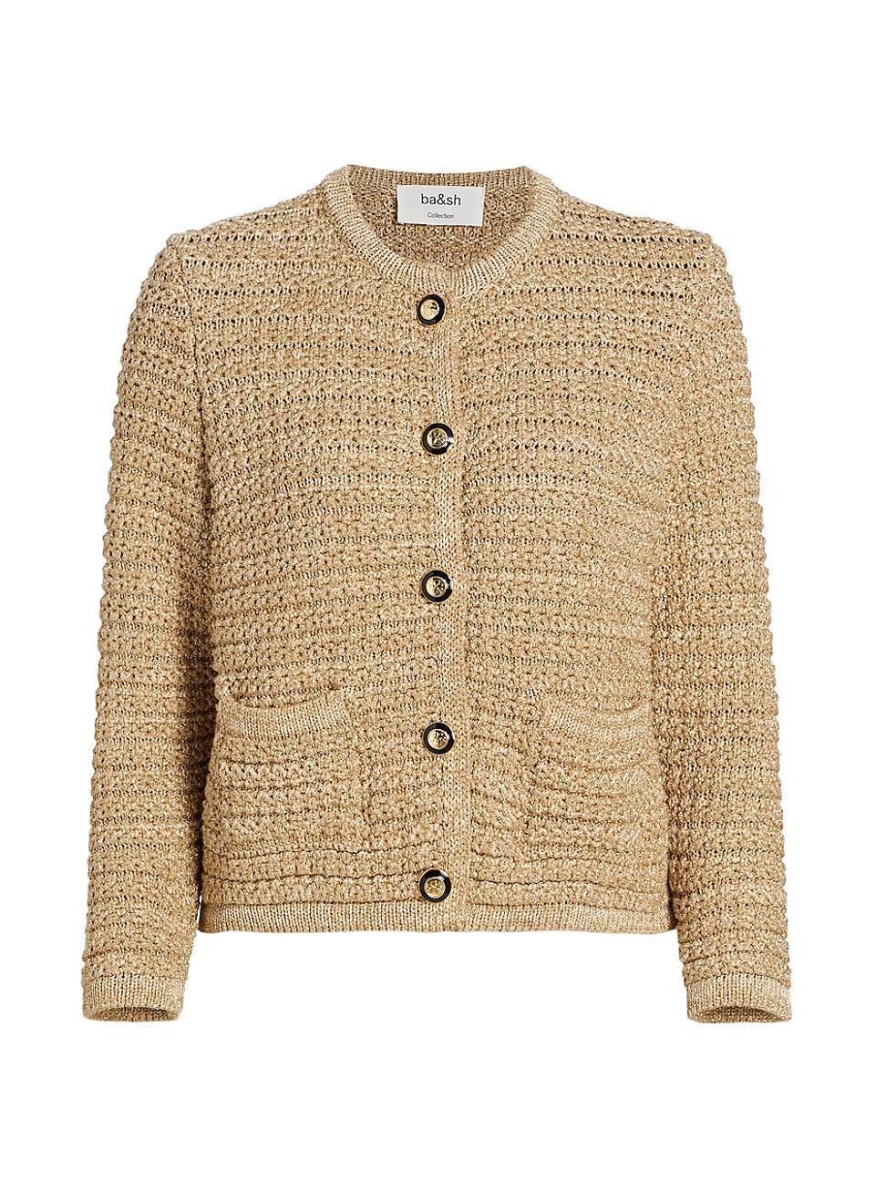 Womens Gaston Metallic Cardigan product image