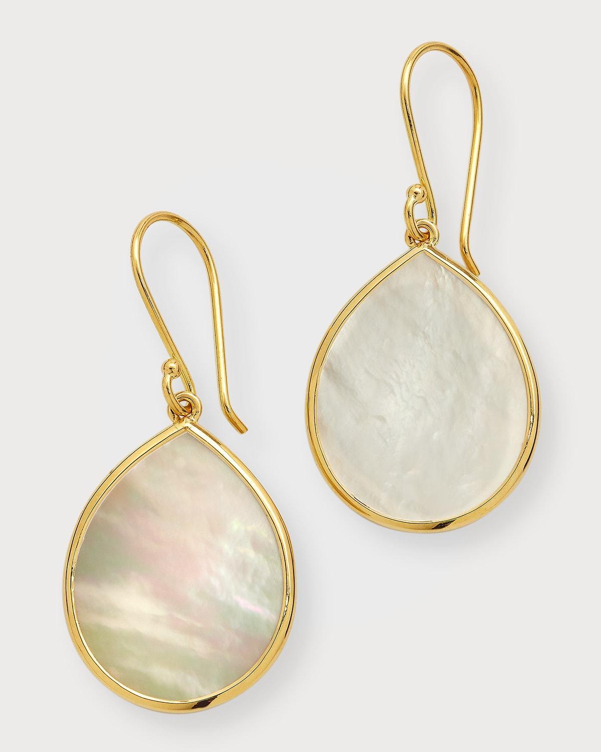 Womens Polished Rock Candy Small 18K Yellow Gold & Mother-Of-Pearl Teardrop Earrings Product Image