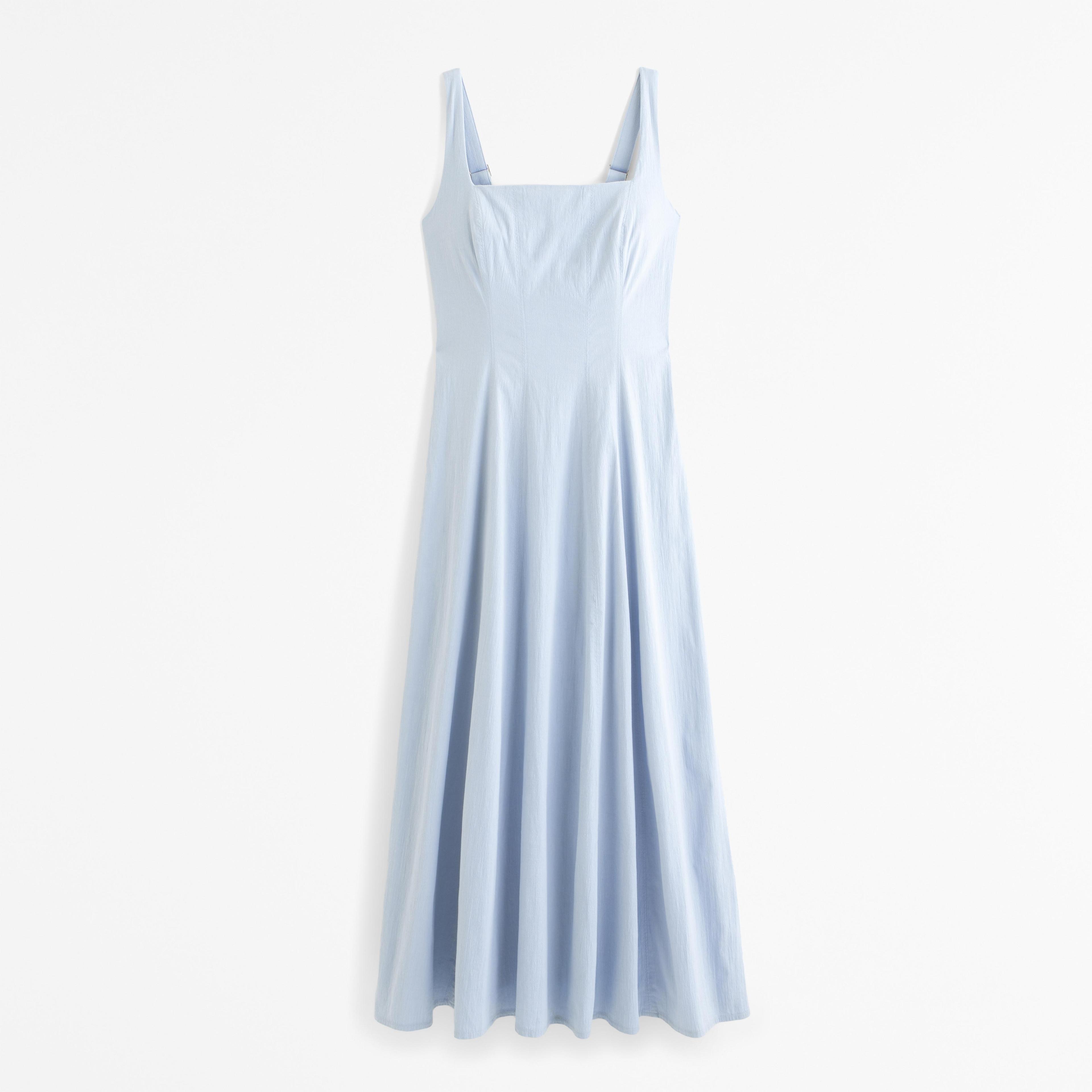 The A&F Mila Fit & Flare Stretch Midi Dress Product Image