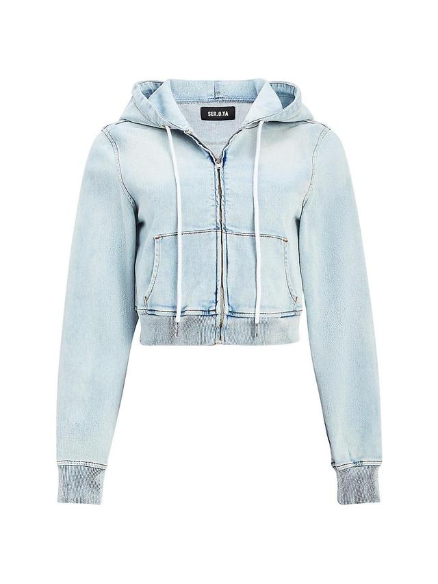 Womens Edith Terry Cropped Hoodie Product Image