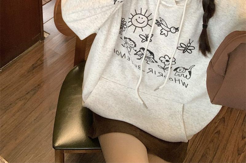 Cartoon Print Oversized Hoodie Product Image