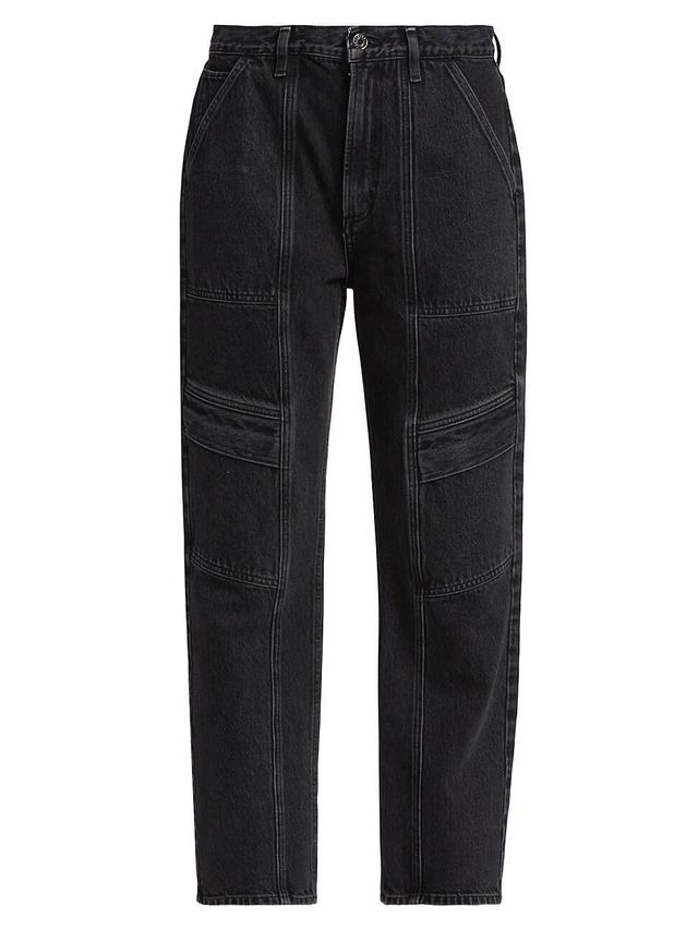 Womens Cooper Straight-Leg Cargo Jeans Product Image