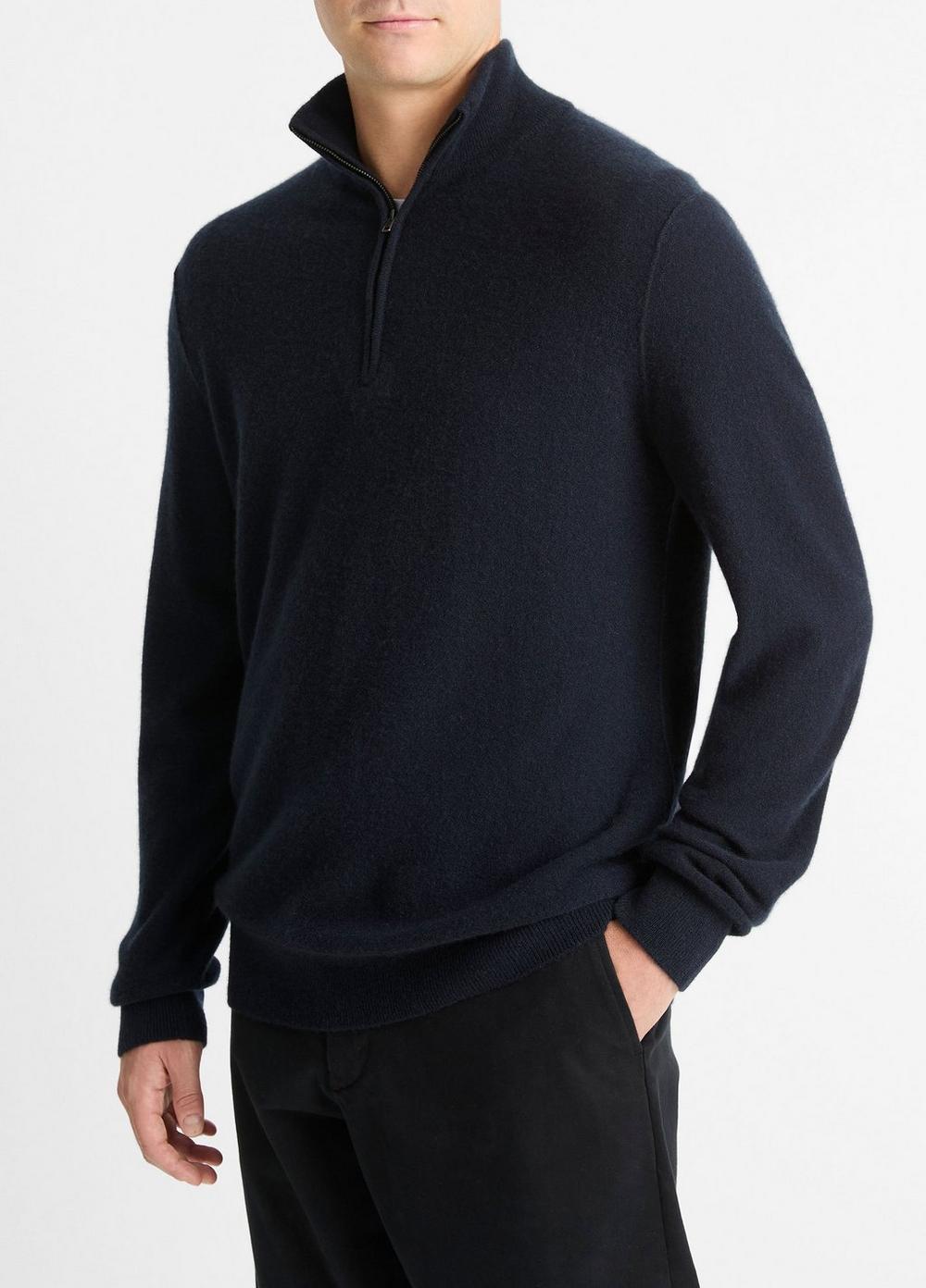 Plush Cashmere Quarter-Zip Sweater Product Image