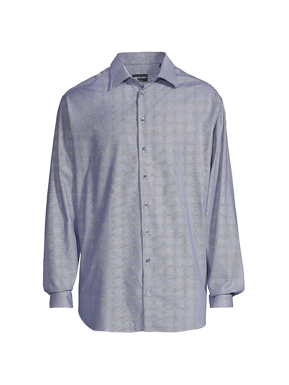 Mens Small Check Dress Shirt Product Image