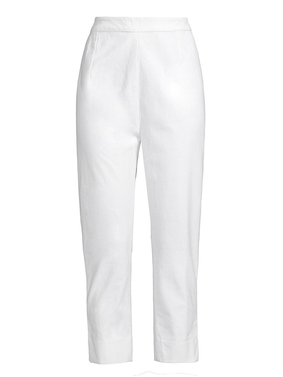 Womens Lucy Stretch Cotton Straight Crop Pants Product Image