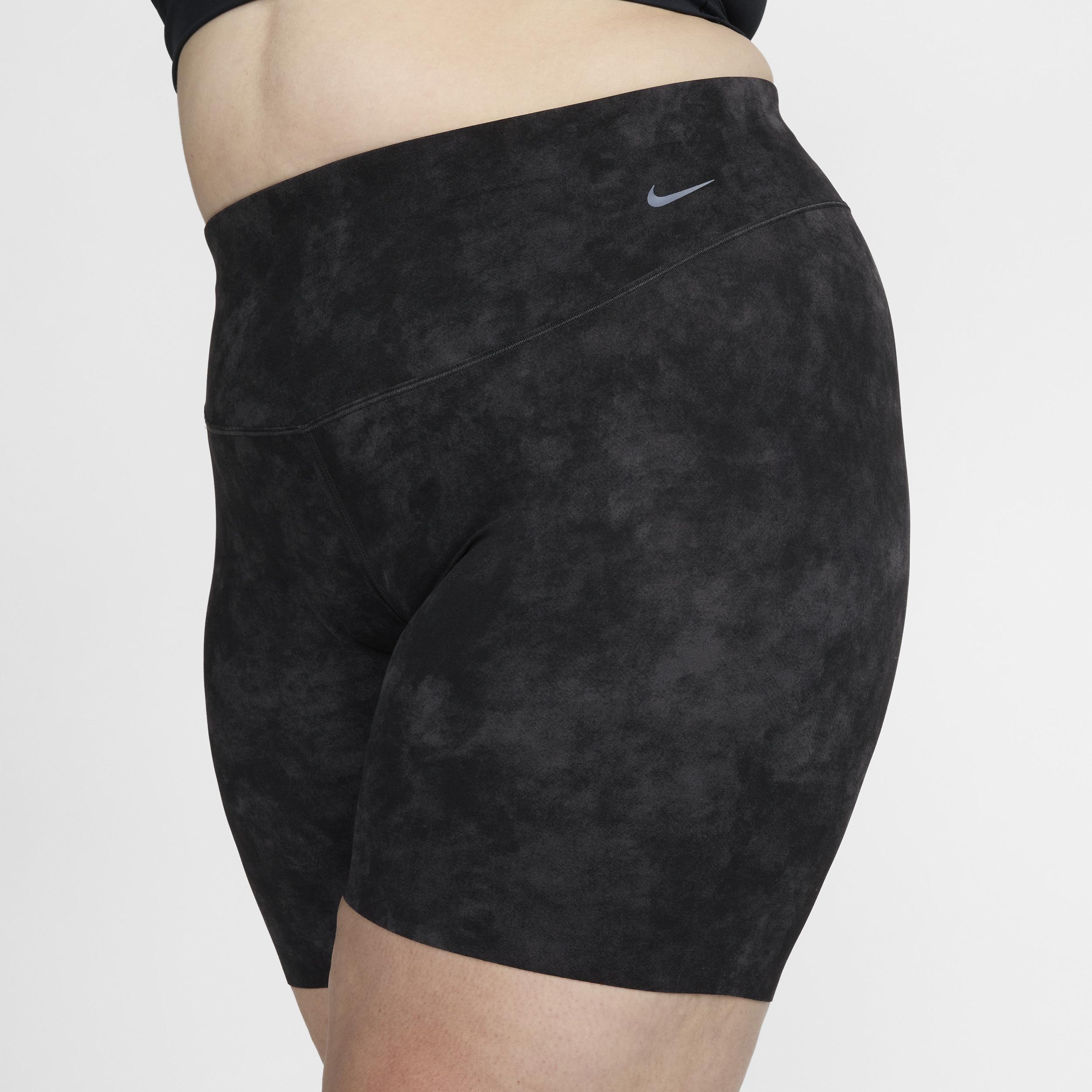 Nike Women's Zenvy Tie-Dye Gentle-Support High-Waisted 8" Biker Shorts (Plus Size) Product Image