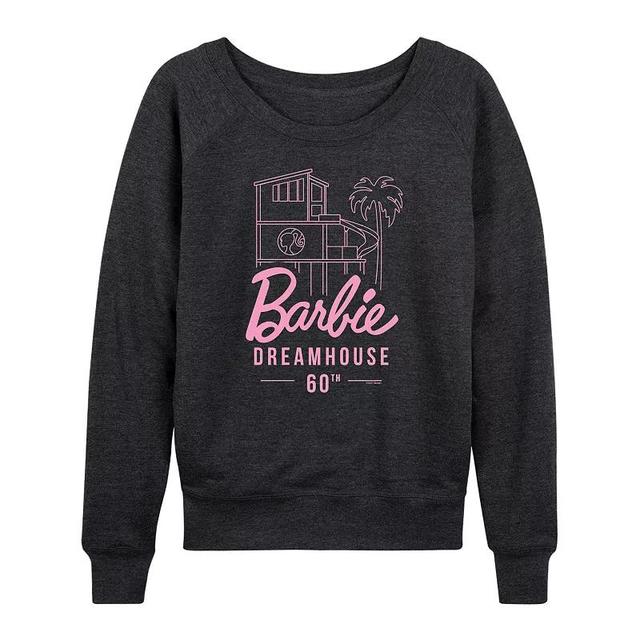 Womens Barbie Dreamhouse 60th Lightweight French Terry Sweatshirt, Girls Grey Indigo Product Image