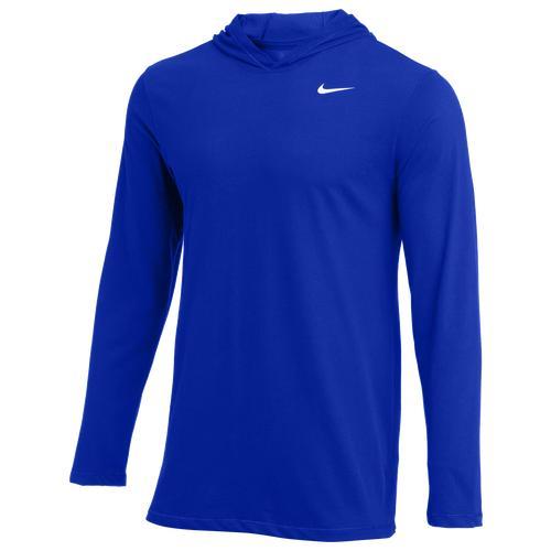 NIKE Mens  Team L/s Hoodie T-shirt In Dark Grey Heather/black Product Image