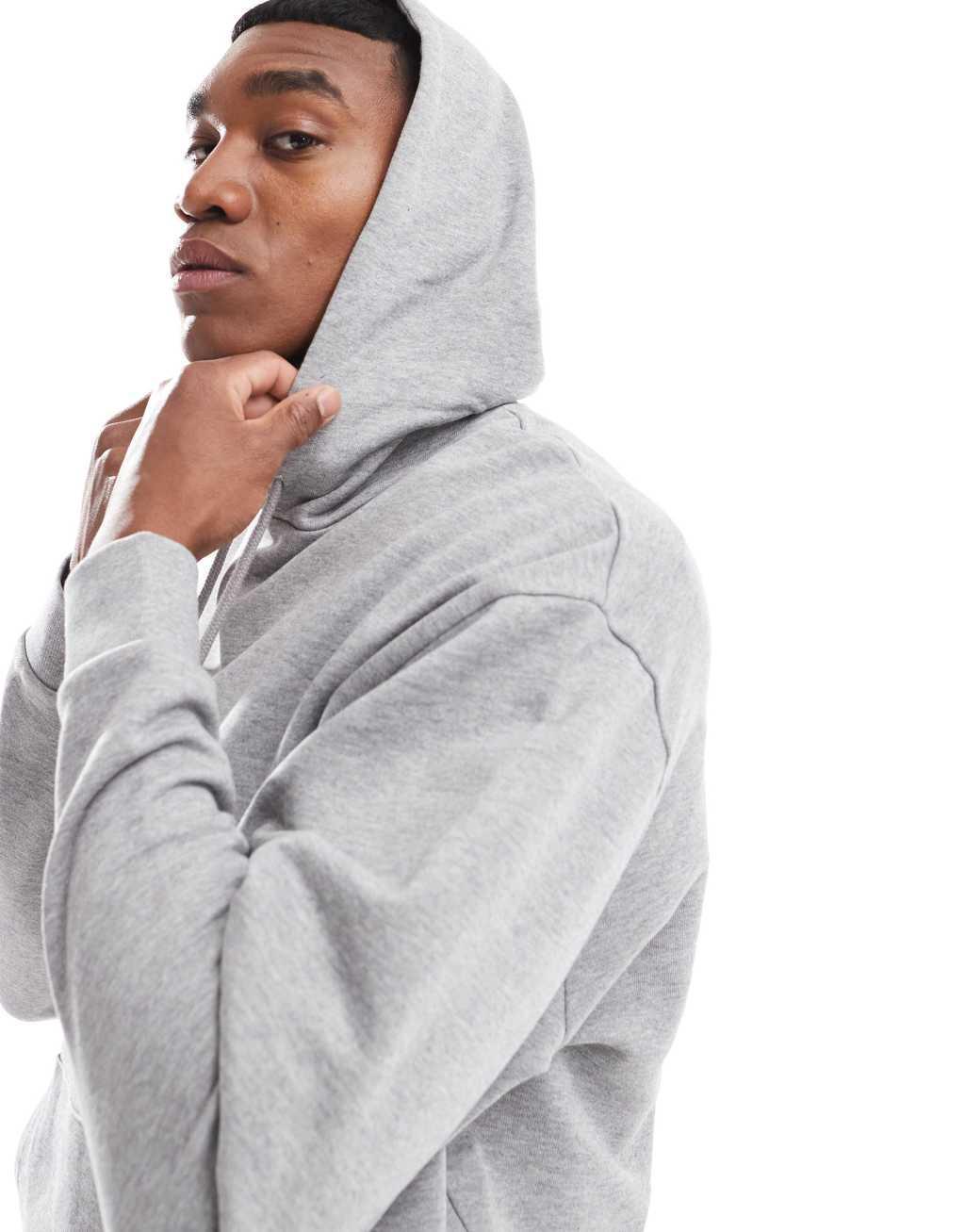 ASOS DESIGN essential oversized hoodie in heather gray Product Image