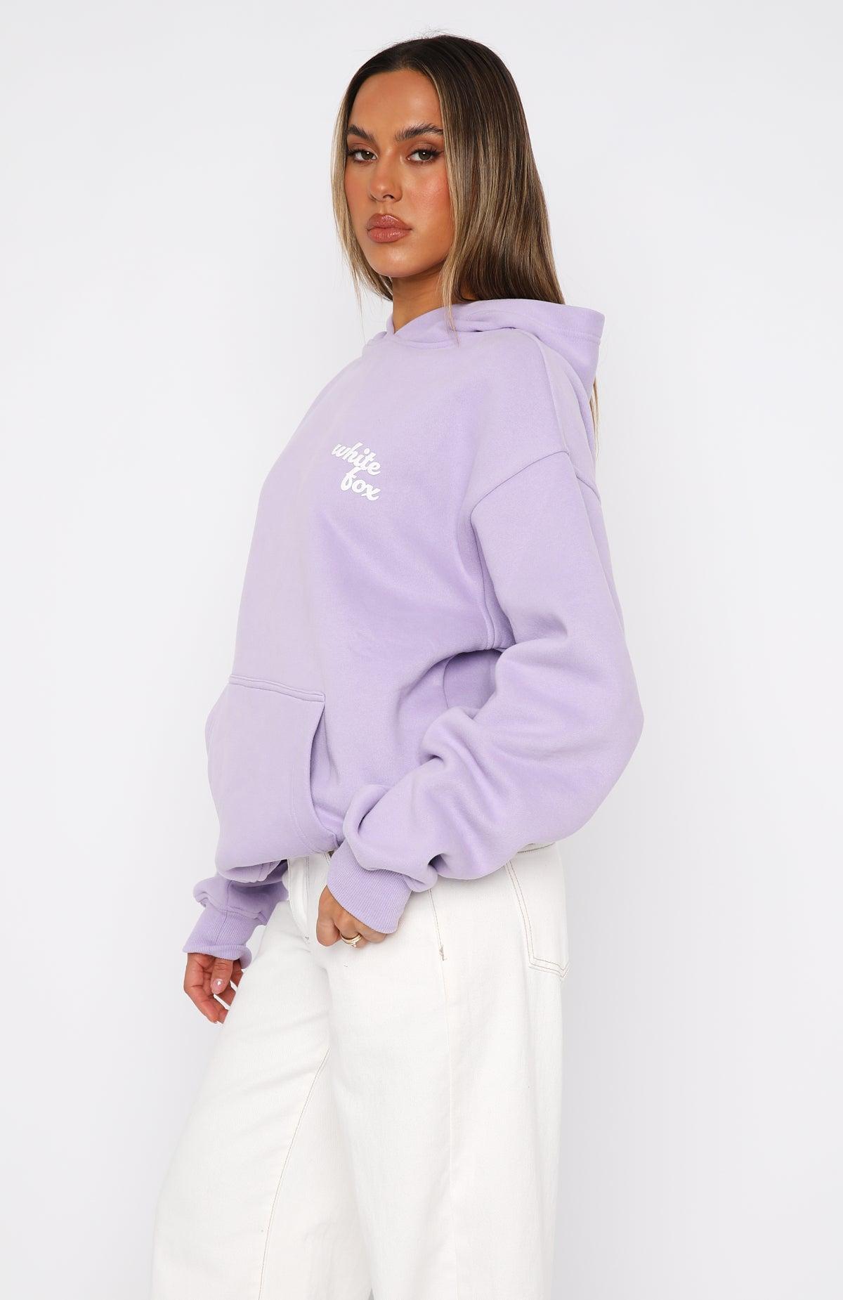 Not In The Mood Oversized Hoodie Lilac Product Image