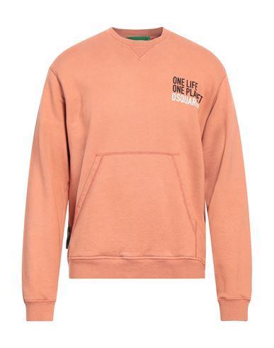 DSQUARED2 Man Sweatshirt Salmon Pink Size M Cotton, Elastane Product Image