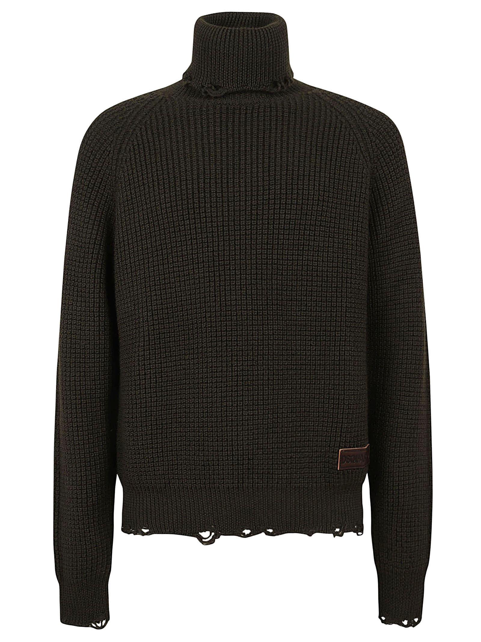 DSQUARED2 Turtleneck Pullover In Green Product Image