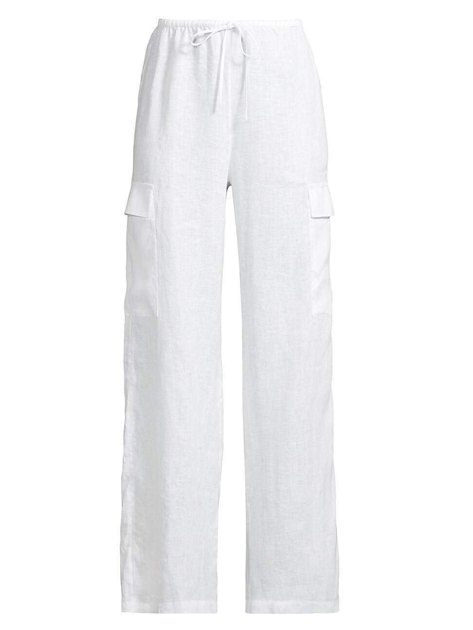 Womens Sundown Linen Cargo Pants Product Image