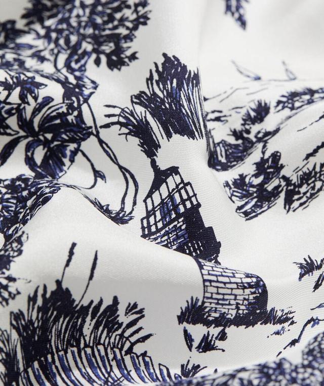 Vineyard Toile Print Silk Bandana Product Image