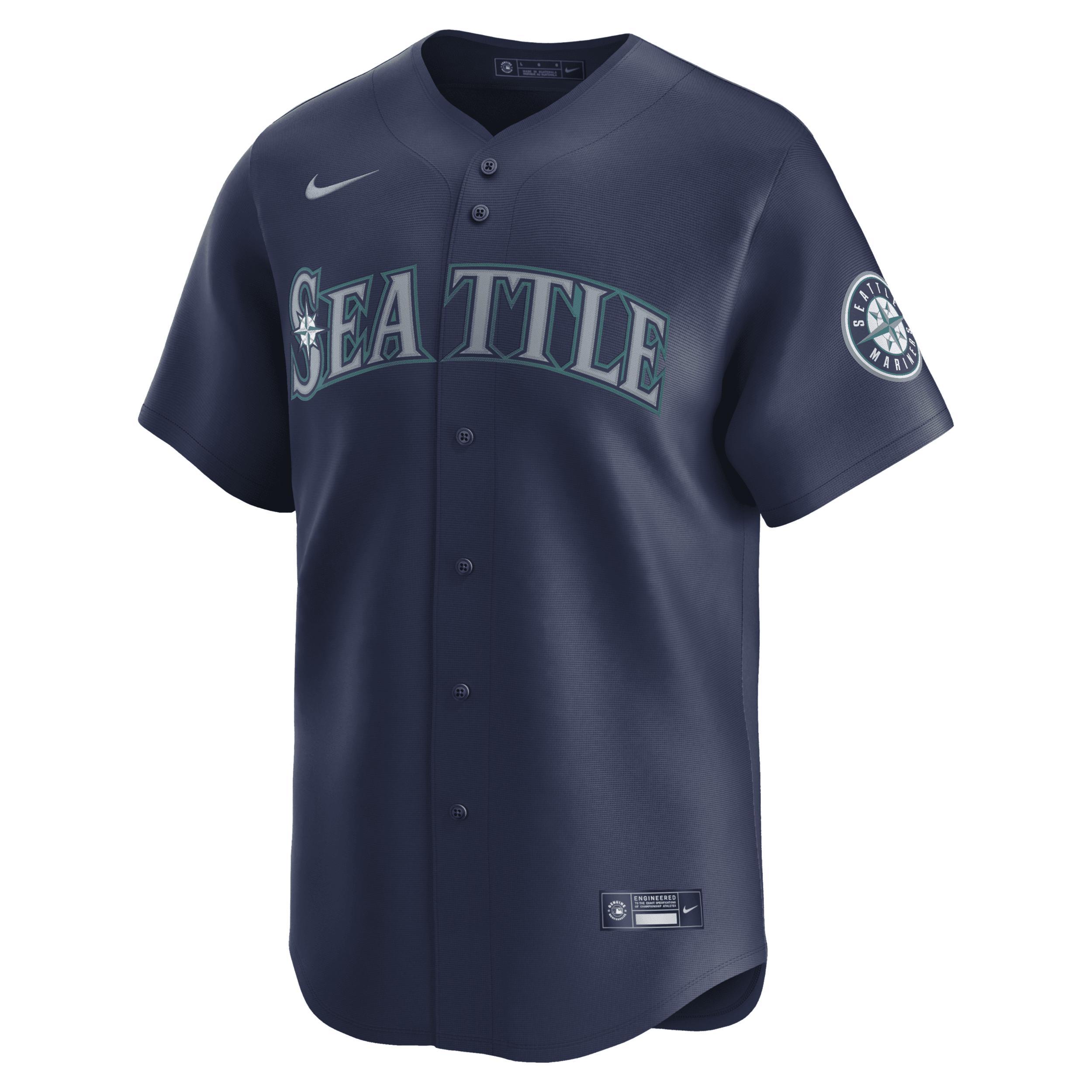 Mens Nike Seattle Mariners Road Limited Jersey Blue Product Image