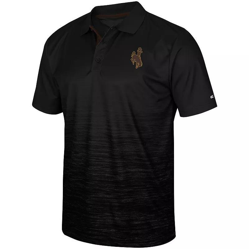 Mens Colosseum Black Wyoming Cowboys Marshall Polo Product Image