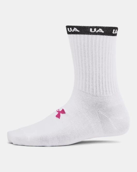 Women's UA Essential 3-Pack Mid Crew Socks Product Image