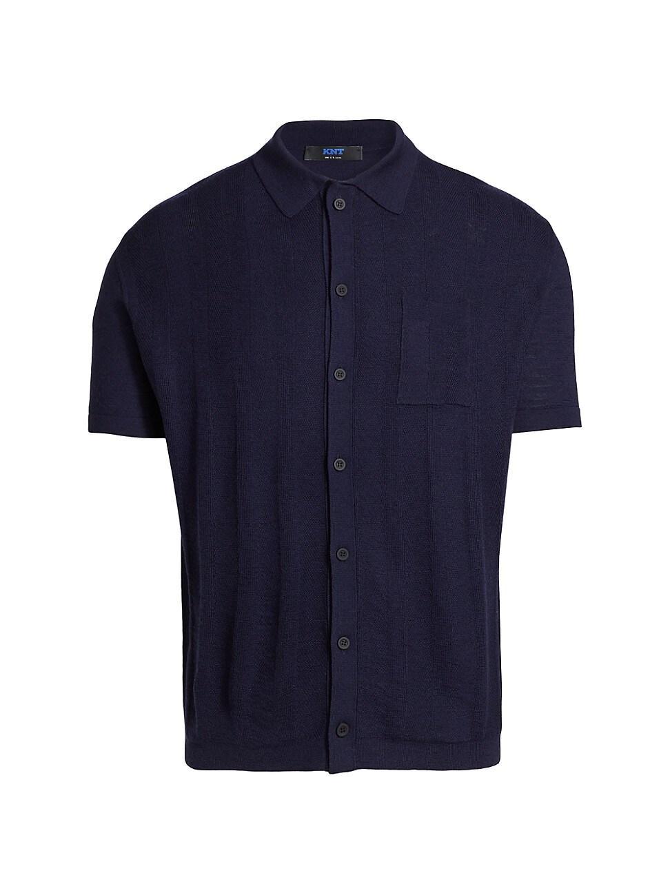 Mens Wool & Silk-Blend Polo Shirt Product Image