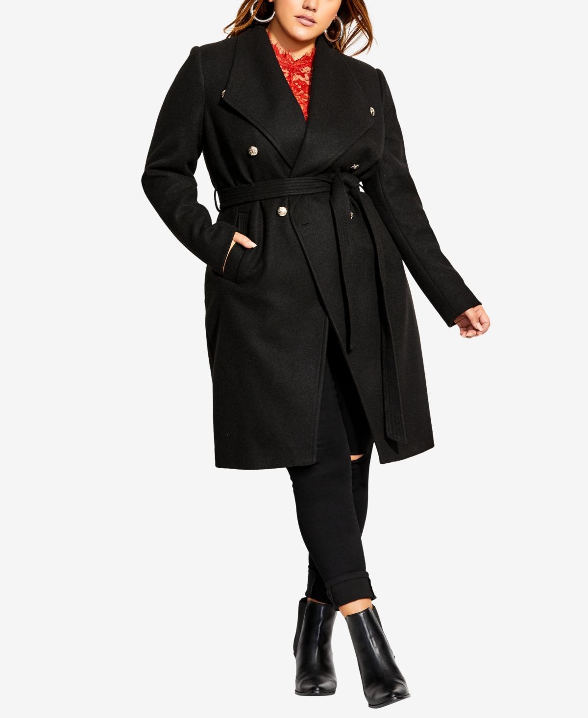 City Chic Womens Sassy Military Coat Product Image