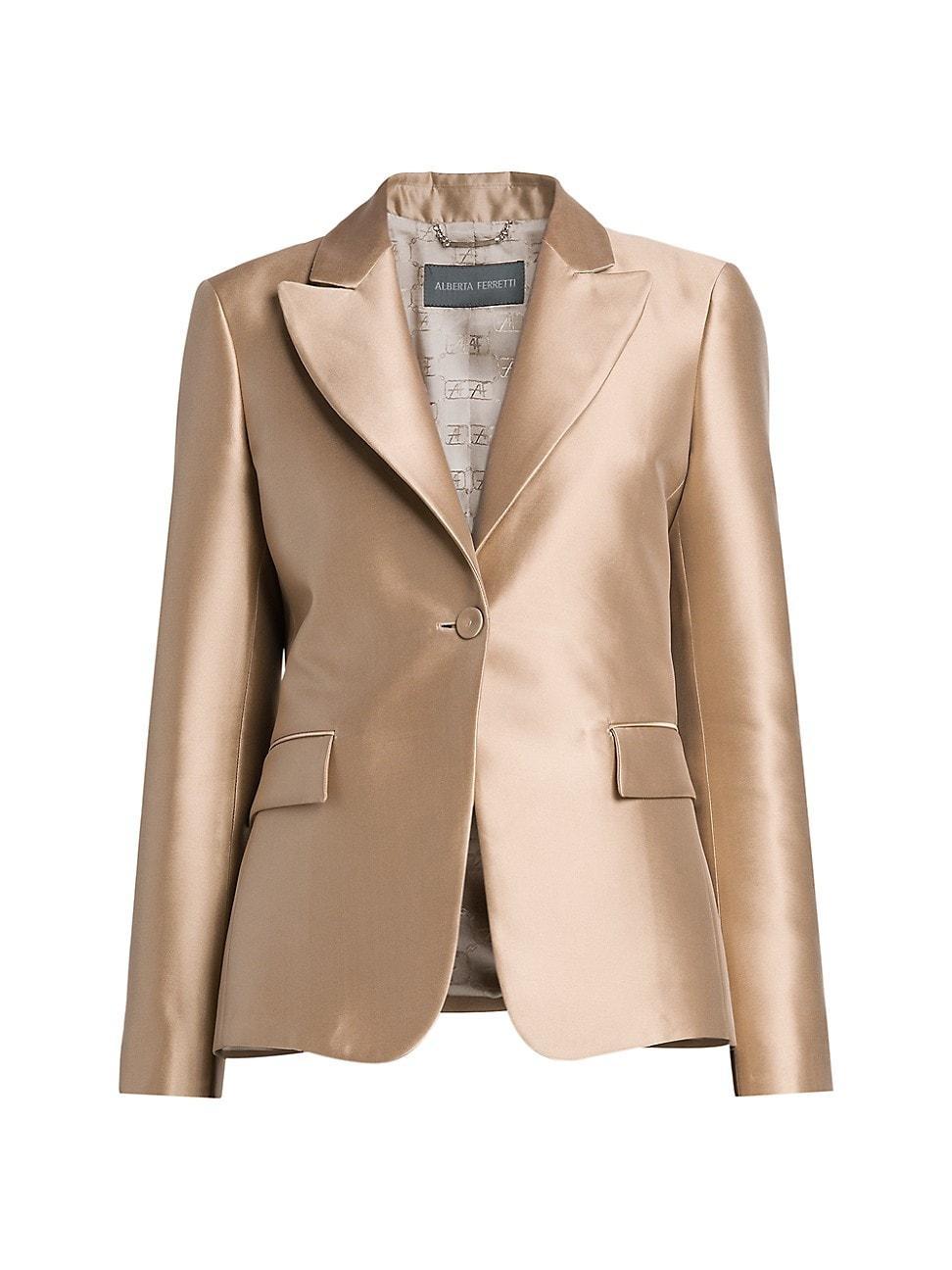 Womens Metallic Suit Jacket Product Image