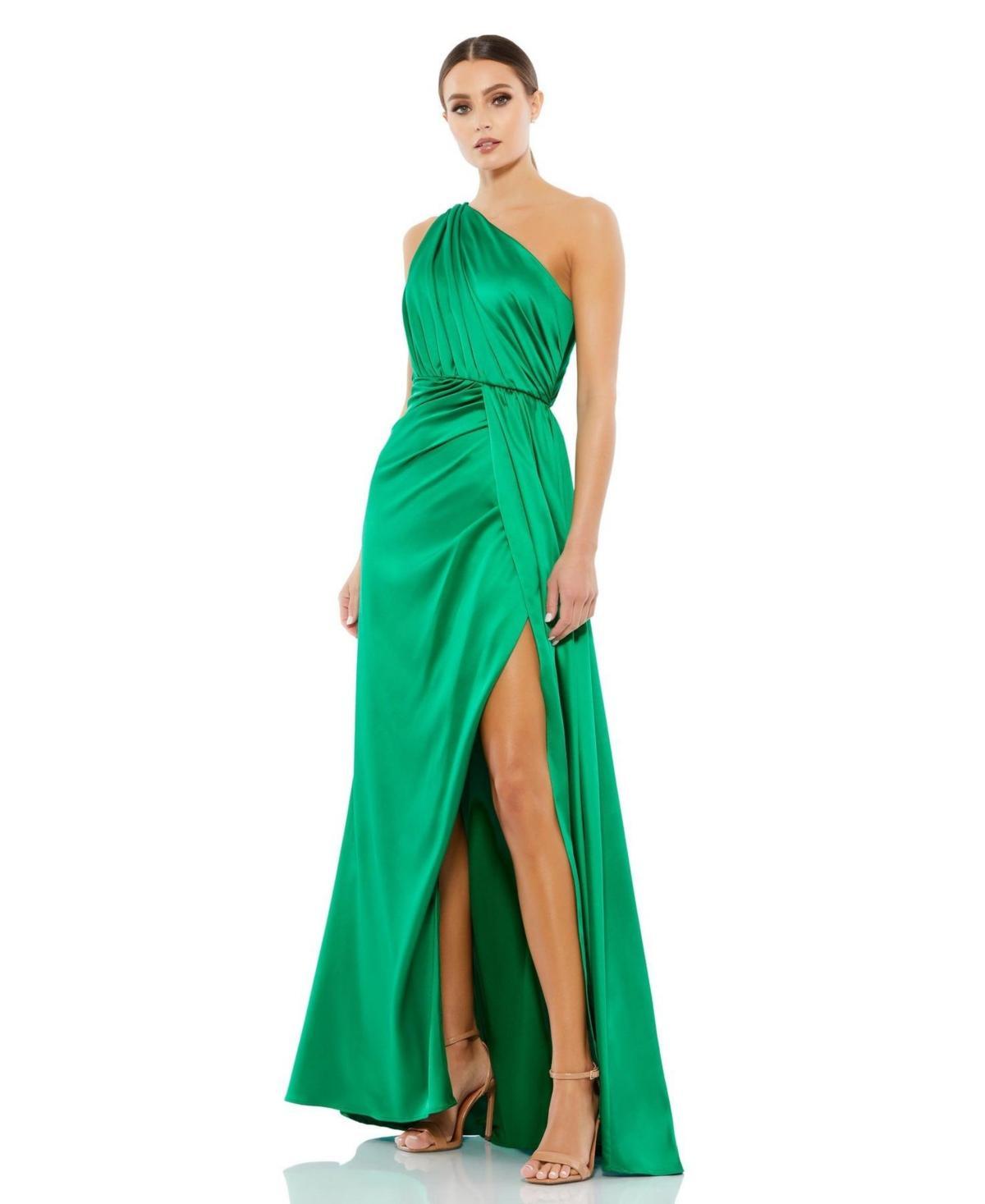 Mac Duggal One-Shoulder Satin Gown Product Image