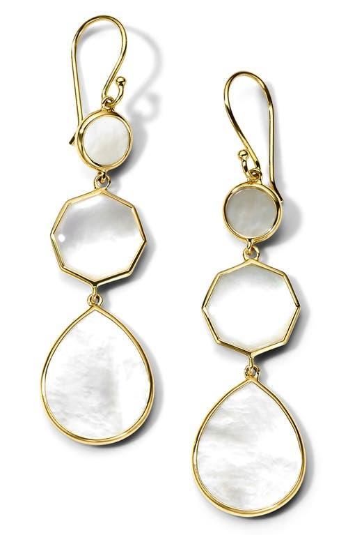 Womens Small Crazy 8s 18K Yellow Gold & Mother-Of-Pearl Triple-Drop Earrings Product Image