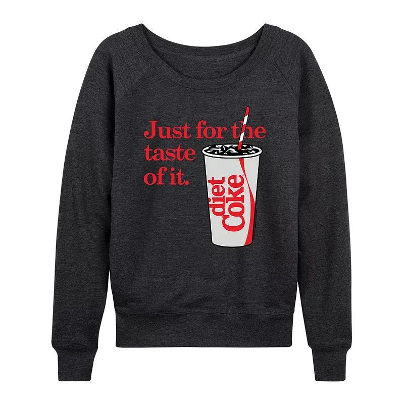 Womens Diet Coke For The Taste Of It Lightweight French Terry Sweatshirt Grey Indigo Product Image