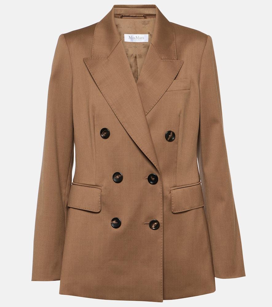 MAX MARA Double-breasted Long-sleeved Blazer In Camel Product Image