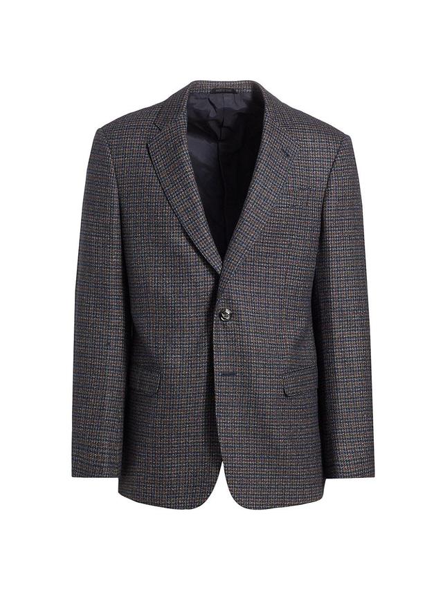 Mens Check Wool & Cashmere Jacket Product Image