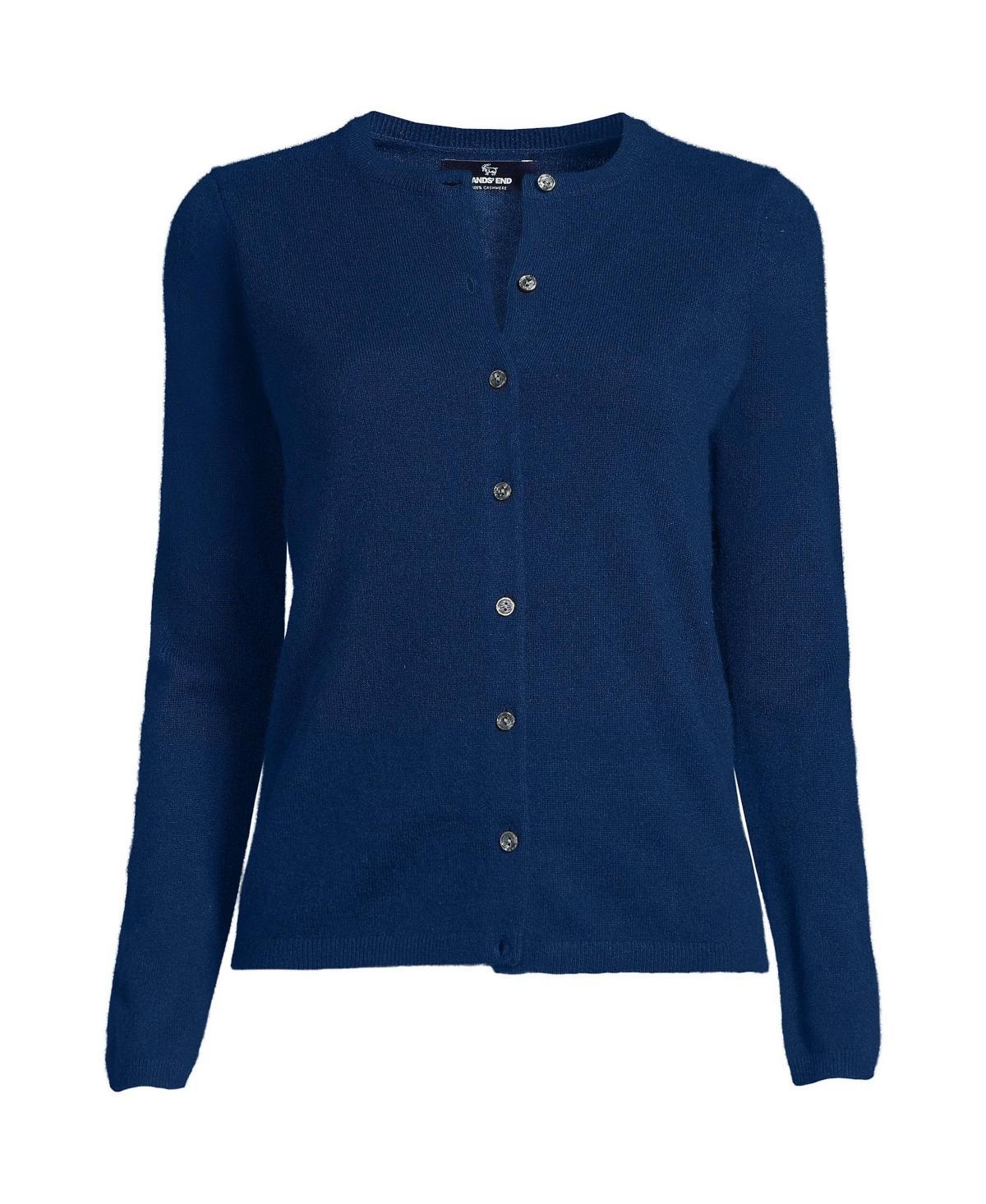 Lands End Womens Tall Classic Cashmere Cardigan Sweater Product Image