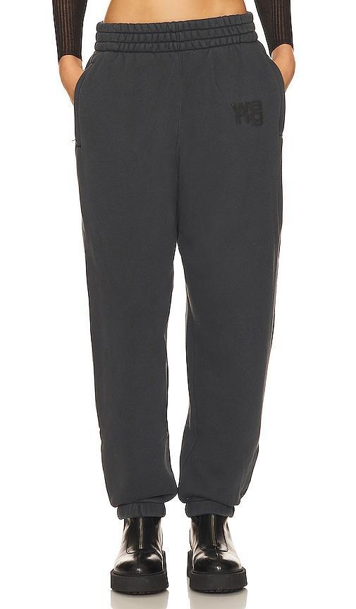 Alexander Wang Puff Logo Structured Terry Sweatpants Product Image