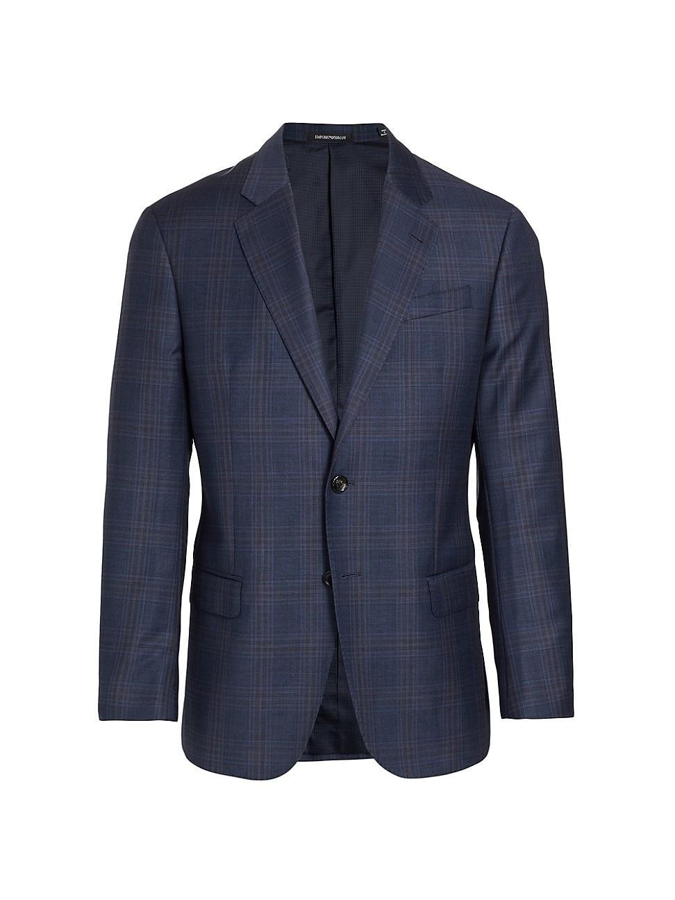 Mens G-Line Plaid Wool Two-Button Sport Coat Product Image