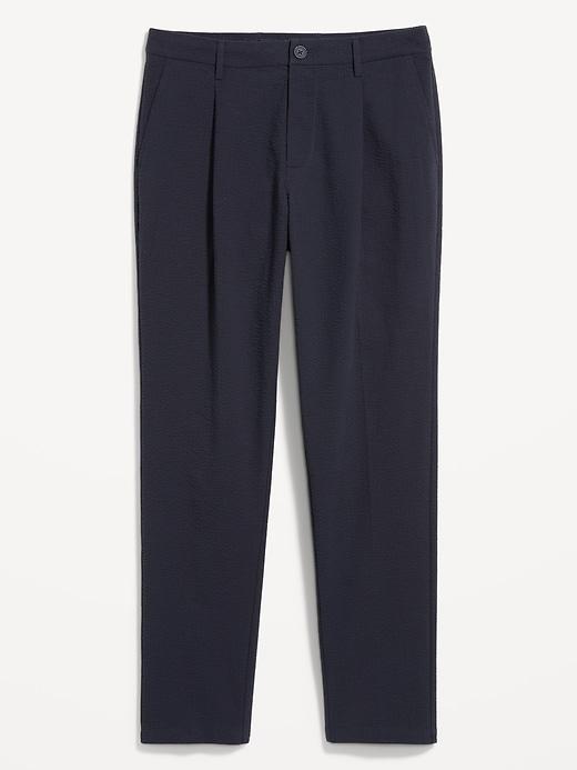 Loose Taper Seersucker Pants Product Image