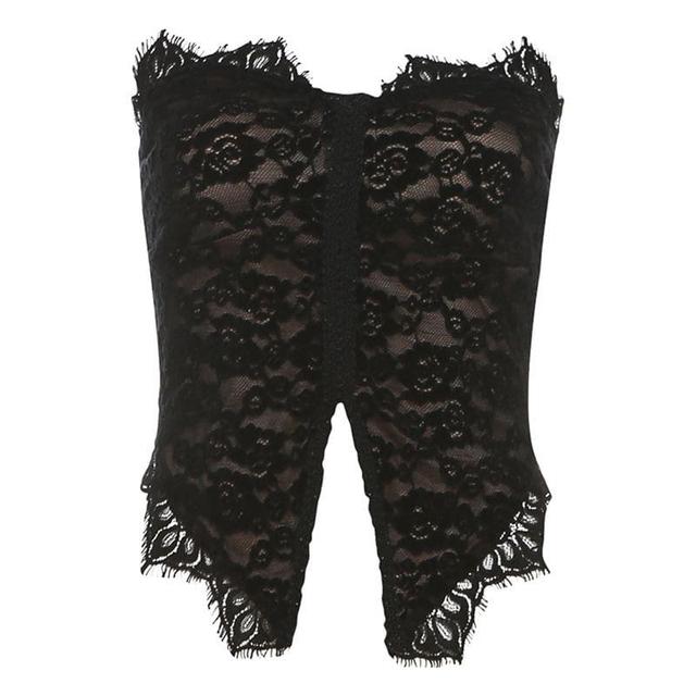 Plain Lace Corset Tube Top Product Image