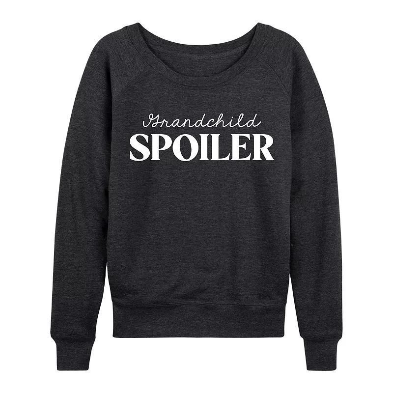 Womens Grandchild Spoiler Lightweight French Terry Sweatshirt, Girls Heather Grey Product Image