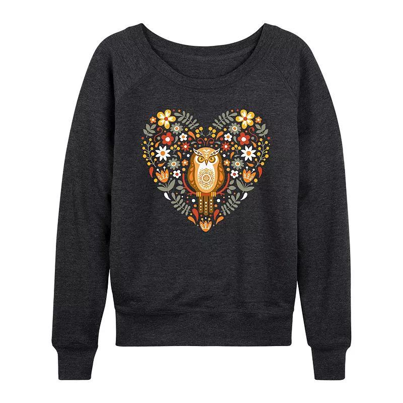 Womens Nordic Gnomes Slouchy Graphic Sweatshirt Heather Grey Product Image