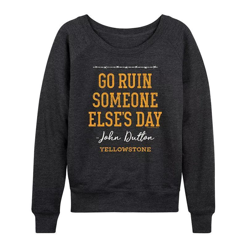 Womens Yellowstone Someone Elses Day Slouchy Graphic Sweatshirt Blue Product Image