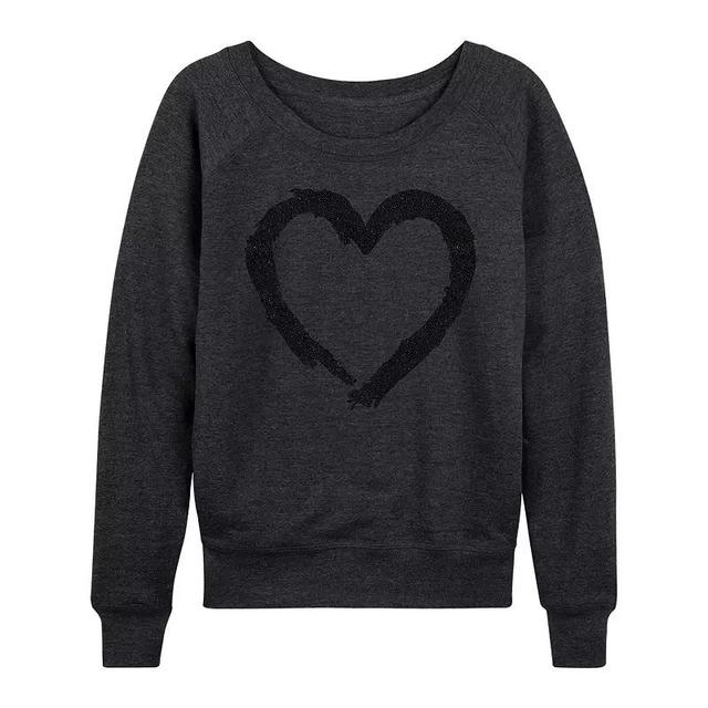 Womens Just Doing My Best Slouchy Graphic Sweatshirt Dark Grey Product Image