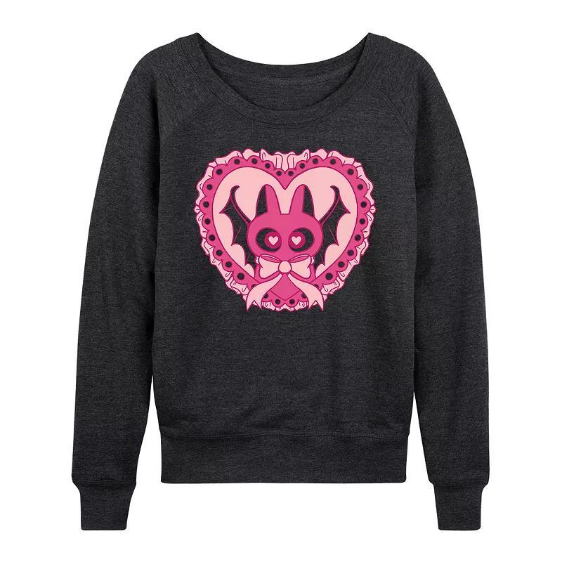 Disneys Minnie Mouse Womens Boo Lightweight French Terry Sweatshirt Heather Grey Product Image