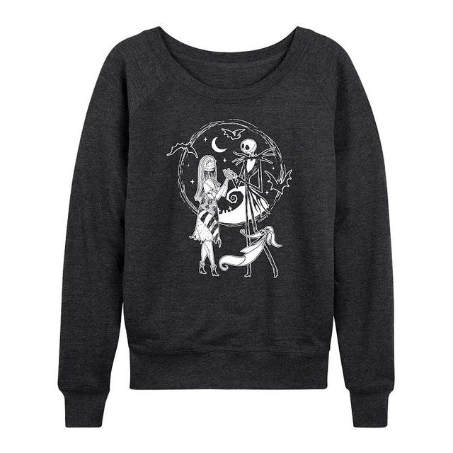 Disneys Nightmare Before Christmas Jack, Sally & Zero Womens Pullover Heather Grey Product Image