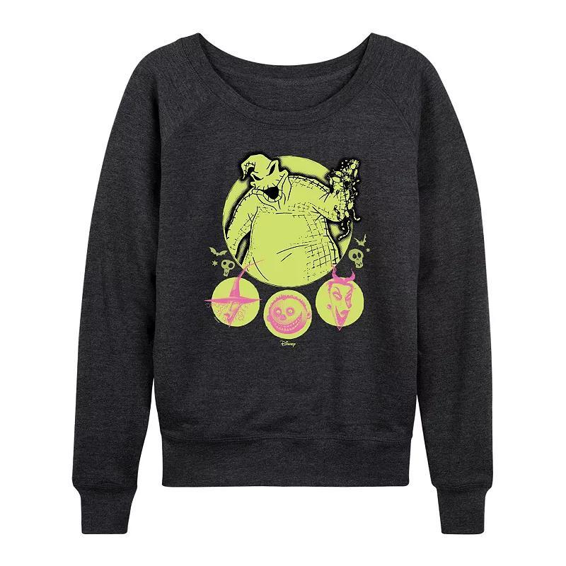 Disneys Nightmare Before Christmas Oogie Boogie Womens Lightweight French Terry Sweatshirt Grey Indigo Product Image