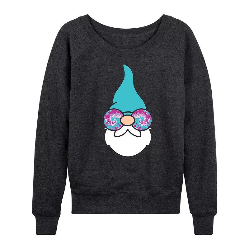 Womens Cat Gnome Slouchy Graphic Sweatshirt Heather Grey Product Image