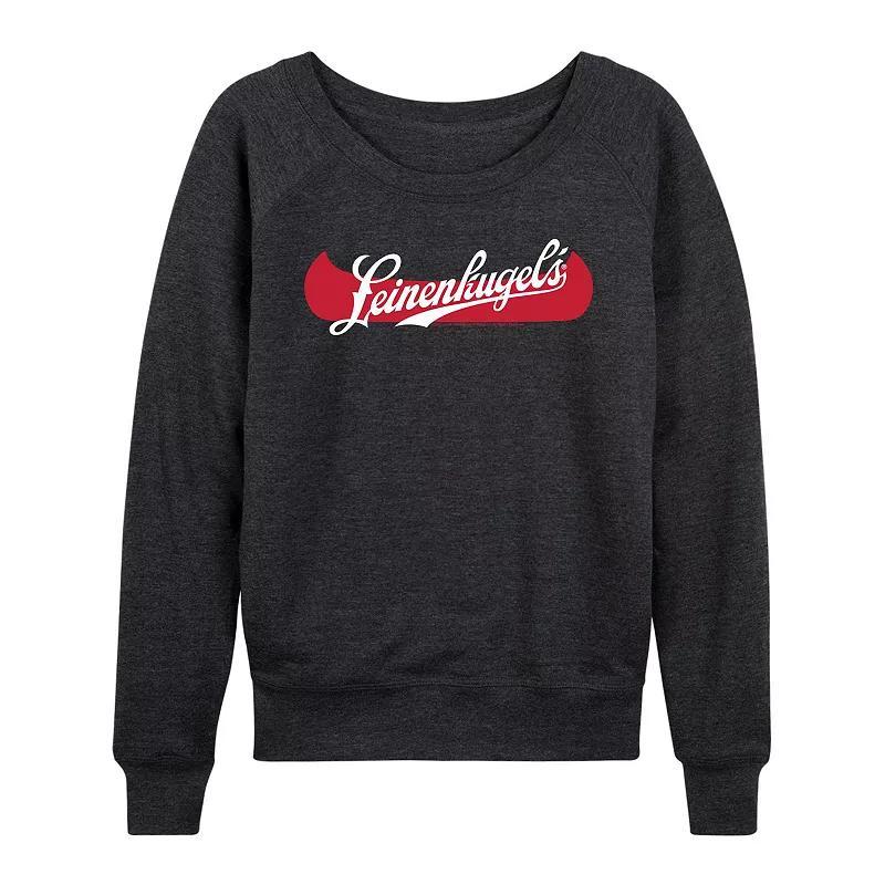 Womens Leinenkugels Canoe Logo Lightweight French Terry Sweatshirt Heather Grey Product Image