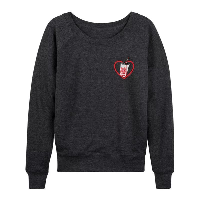 Womens Diet Coke Heart Pullover Heather Grey Product Image