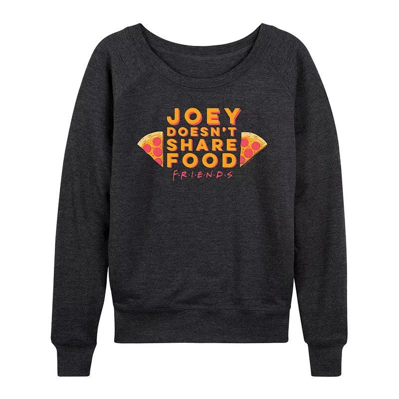 Womens Friends Joey Doesnt Share Food Lightweight French Terry Sweatshirt Heather Grey Product Image