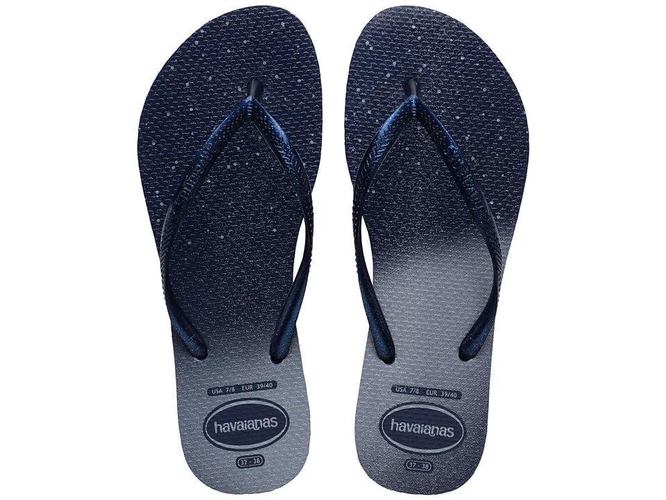 Havaianas Slim Gloss Flip Flop Sandal (Navy/Navy) Women's Shoes Product Image