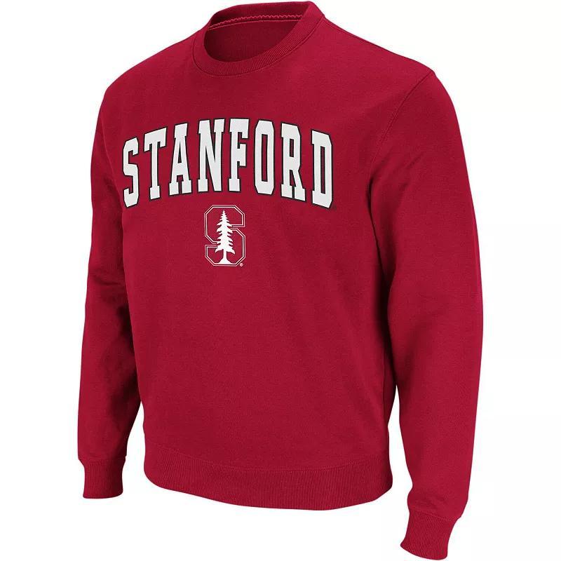 Mens Colosseum Cardinal Stanford Cardinal Arch & Logo Crew Neck Sweatshirt Product Image