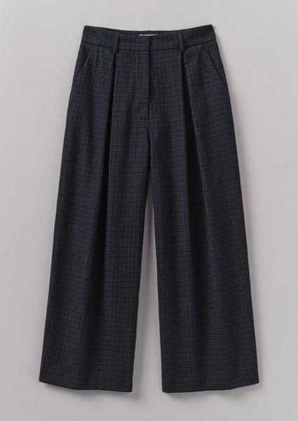 Jude Check Wool Pants | Slate Blue product image